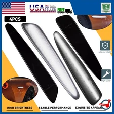 4/8x Fit 2005-13 Chevy Corvette C6 & Front Rear LED Side Marker Light Set Smoked