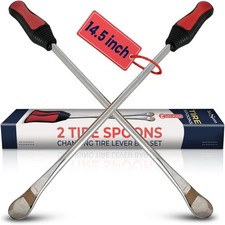 2 Pack 14.5 Tire Spoons Changing Tire Lever Tire Iron Bar Set Tire Repair Tool 2 Pack 14.5 Tire Spoons Changing Tire Lever Tire Iron Bar Set Tire Repair Tool