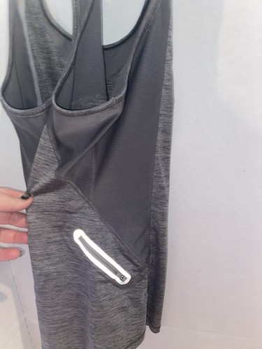 Athleta Tank Top Gr. S Damen grau Forerunner Mesh Reißverschlusstasche Racerback Laufen - Bild 5 von 10