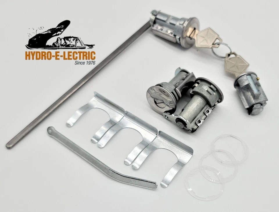 NUEVO 1966-68 Plymouth Satellite/GTX Encendido, Juego de Cerraduras de Puerta y Maletero-Llaves Chrysler Foto 3 de 4