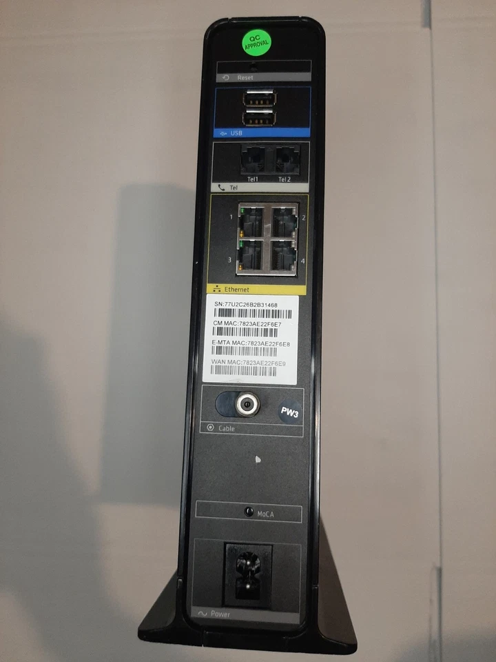 ARRIS TG1682G Wireless Modem Router, W/ Power Cable. - Image 3 of 4