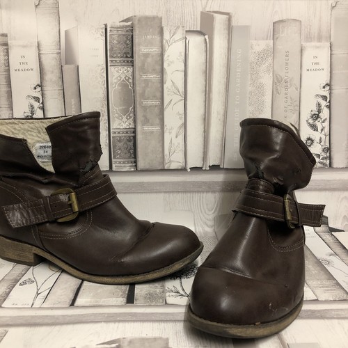 NEW LOOK Brown Ankle Boots Chelsea UK5