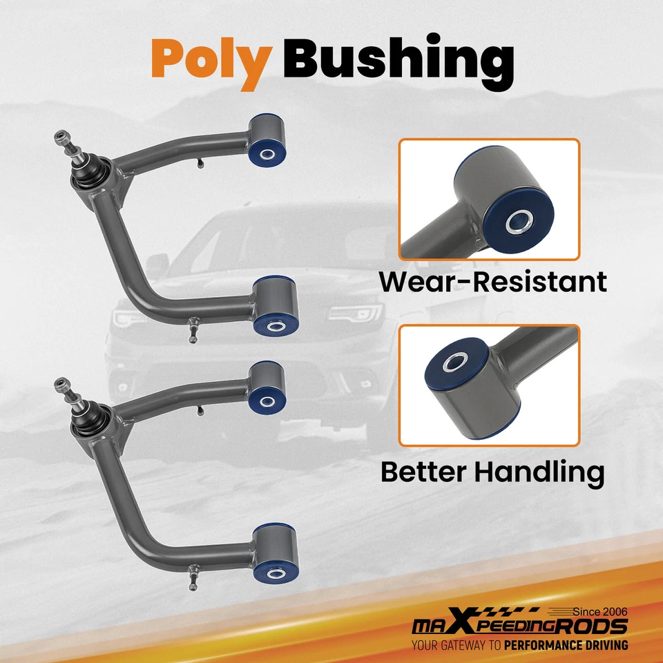 2-4" Lift Front Upper Control Arms Pair for 2019-24 Chevy Silverado Sierra 1500 - Image 3 of 4