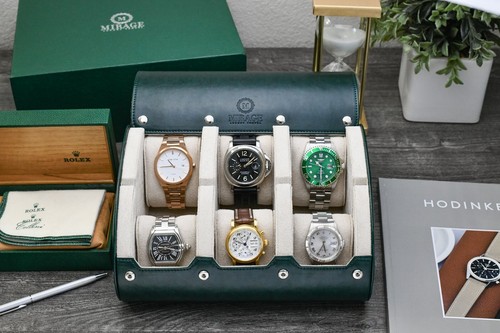 Watch Travel Case Leather Watch Case For Men Travel Watch Roll Case (VARIATIONS) - Picture 388 of 440