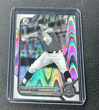 2022 Bowman Draft Chrome Landon Sims 1st Chrome Raywave Refractor