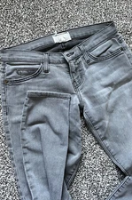 Current/Elliott Jeans Womens 25 Gray Skinny Leg Low Rise The Stiletto Sidewalk