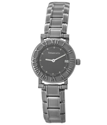 Tiffany & Co Atlas Gray Dial Date Stainless Steel 25MM Tiffany & Co Atlas Gray Dial Date Stainless Steel 25MM