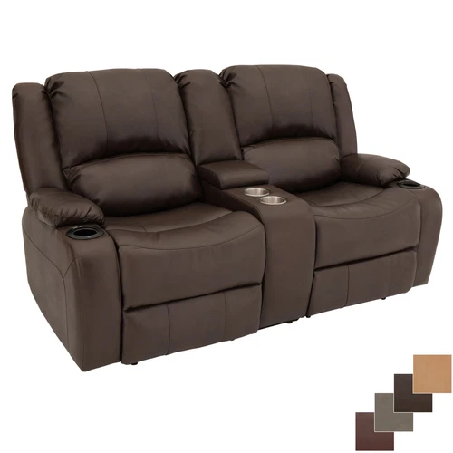 RecPro Charles 67" Powered Double RV Wall Hugger Recliner Sofa Loveseat