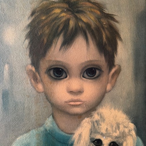 Vintage Margaret Keane " No Dogs Allowed" - Big Eyes Print No frame - Picture 3 of 5