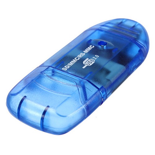 Lecteur Carte Mémoire vers USB 2.0 - Adaptateur pour MMC/SD/SDHC Blue TF Card DE NEUF- - Photo 12/12