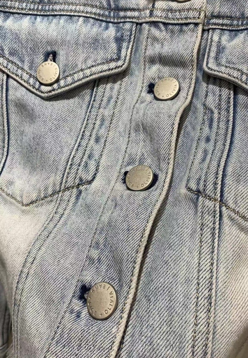 Alice+Olivia lana puff sleeve denim jacket Xs,s,m,l