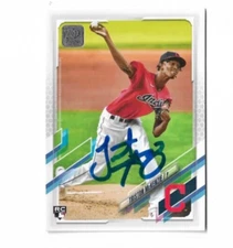 Cleveland Indians TRISTON MCKENZIE  Signed 2021 Topps Card #319