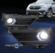 For 2020-2022 Honda CR-V CRV SUV Bumper LED Fog Light Lamp Chrome +Bezel+Harness