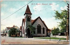 1908 United Methodist Church Maynard Massachusetts MA Parish Posted Postcard