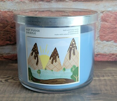 bath and body works hot fudge drizzle scented 3 wick candle 14.5