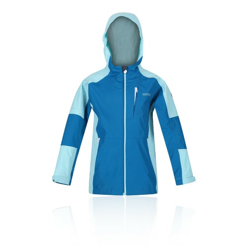 Girls Regatta Blue Junior Calderdale II Waterproof Jacket - Blue