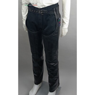 Hochwertige Echtleder Chaps Biker Club Western Made in Italy