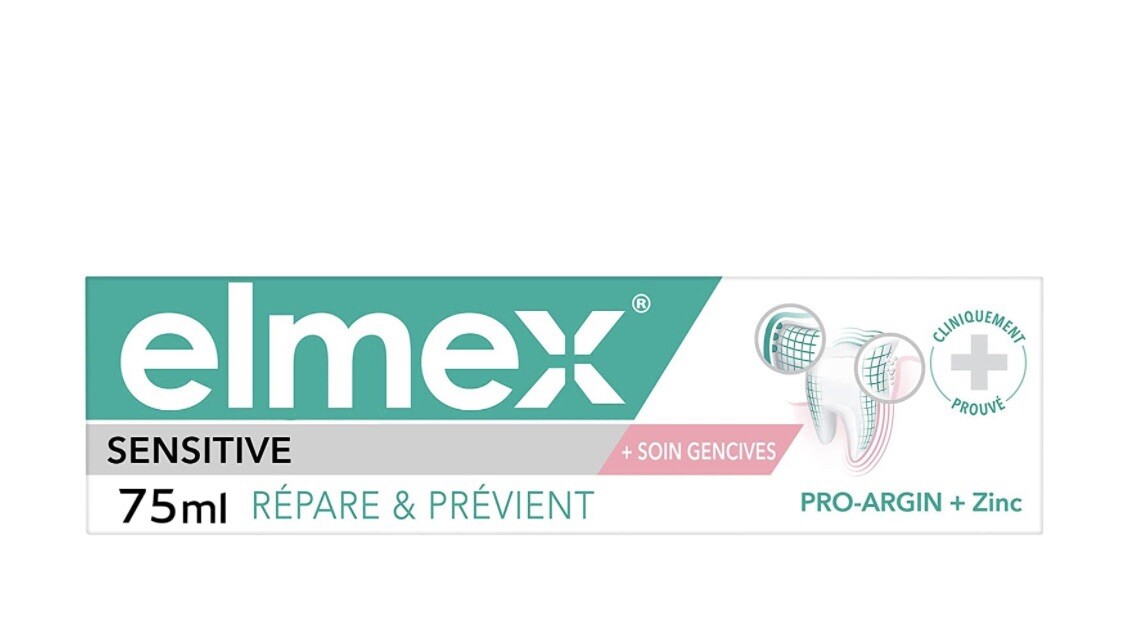 Dentifrice Elmex Sensitive répare prévient soin dents sensibles lot 3 x 75ml