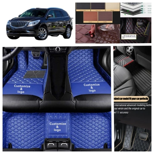 For Buick Enclave 3 Rows 2008-2020 Car Floor Mats Luxury Leather Foot Carpets - Foto 9 di 44