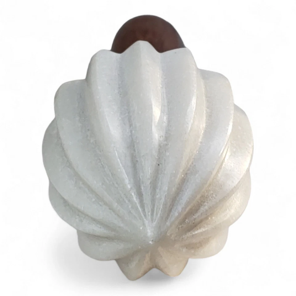 NOVA 68 Pesto Wood & Natural White Marble Handheld Handcrafted Juice Squeezer - Image 3 of 4