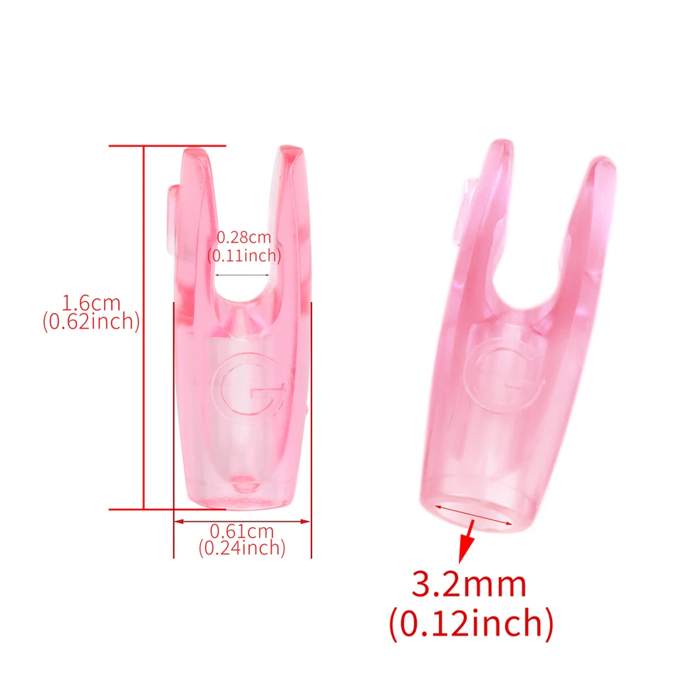 50X Archery Arrow Nocks Tails 3.2mm Pin Nock Plastic Arrow Shaft DIY Hunting - Image 3 of 4