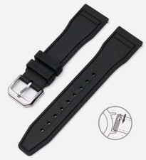 Black Silicone Watch Strap 22mm Portofino Big Pilot Top Gun Premium