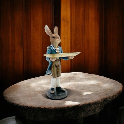 Rabbit Waiter Large 51cm with Charming Sculpture for Home Living Room Stylish - Picture 7 of 8