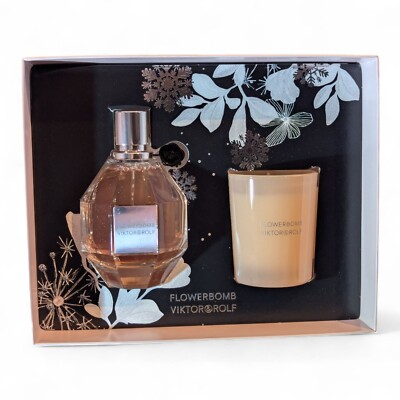 Viktor Rolf Flowerbomb Eau de Parfum 100ml with 70g Scented Candle