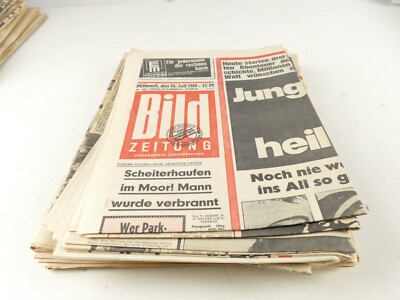 Bildzeitung und NWZ Mondlandung 16.07. bis 25.07.1969 je 9 Ausgaben A-2093