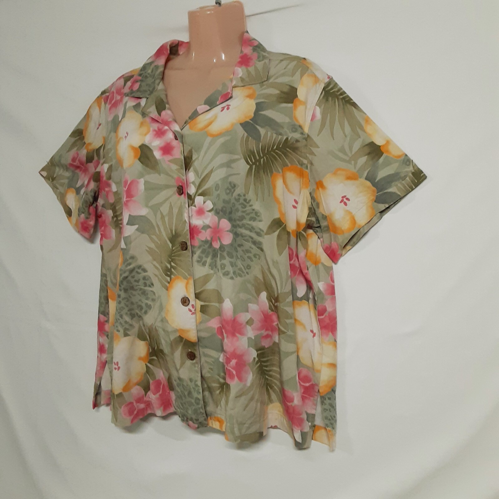 La Cabana Women Tropical Top Blouse Shirt Size 1X… - image 4