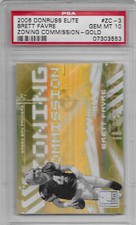 2006 Donruss Elite ZONING COMMISSION GOLD PSA 10 Brett Favre Packers POP 4 