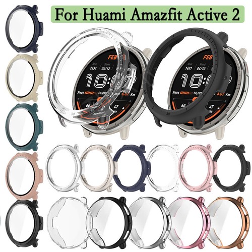 TPU/PC Protective Case Screen Protector Cover For Amazfit Active 2 Smart Watch