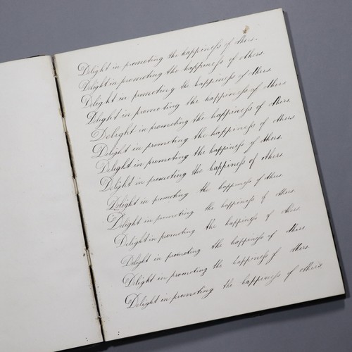 An Antique Victorian Hand Writting School Excercise Book, Master Coombes, 1869. - Picture 11 of 13
