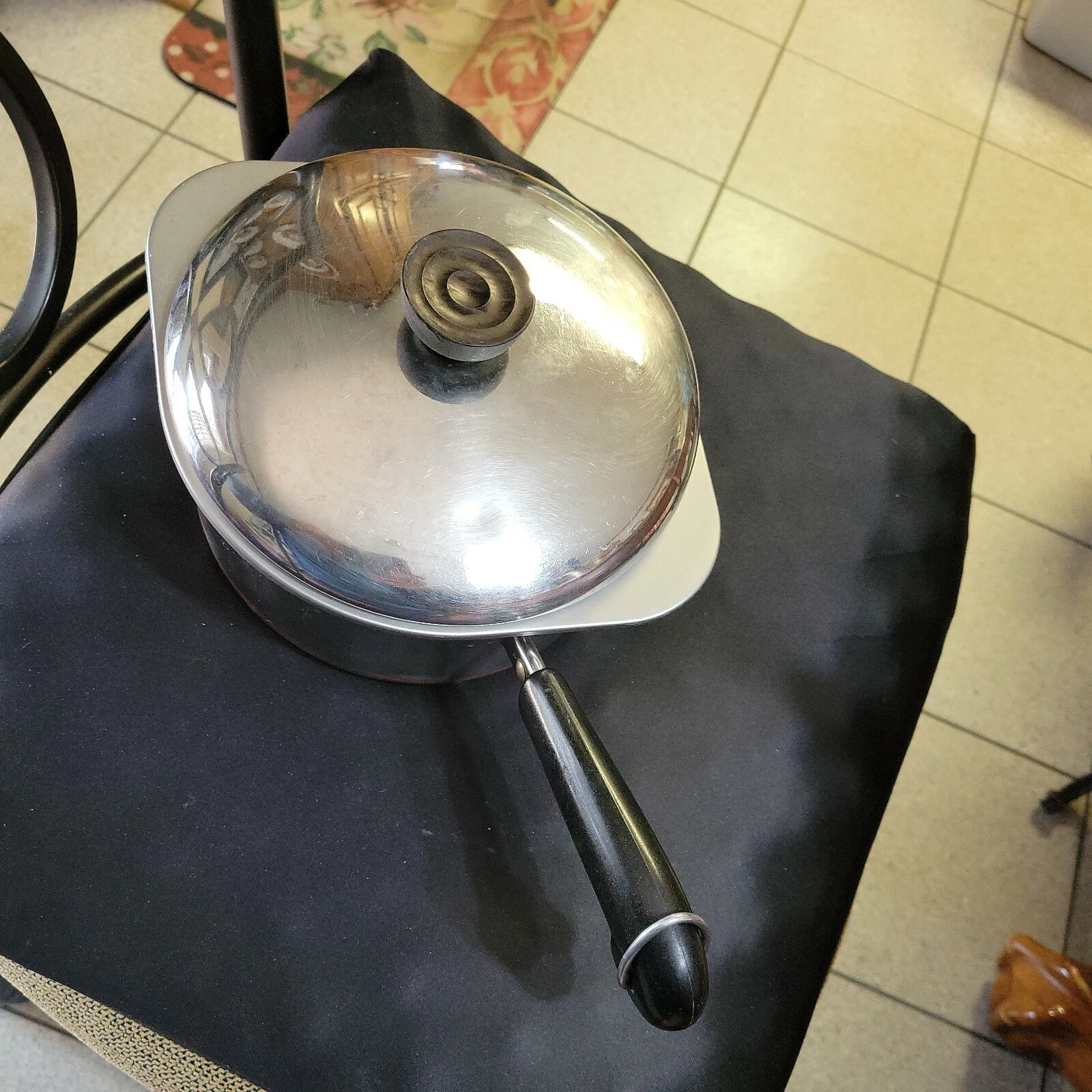 REVERE WARE Stainless 2 Qt. Copper Bottom Pot w Lid Cookware