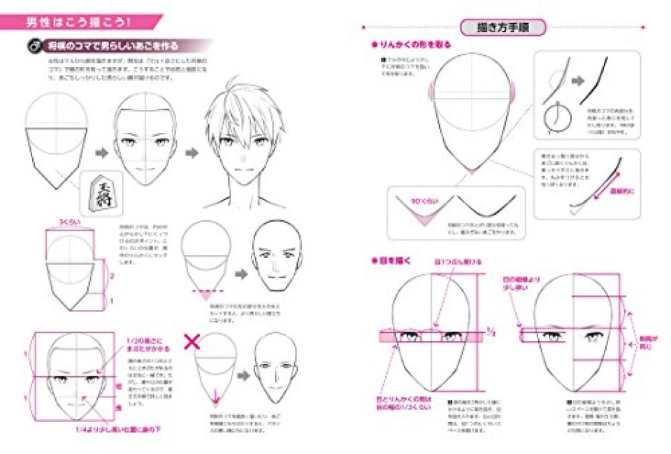 How To Draw Manga Anime Differentiating the faces of men and women Japanese Book - Image 4 of 4