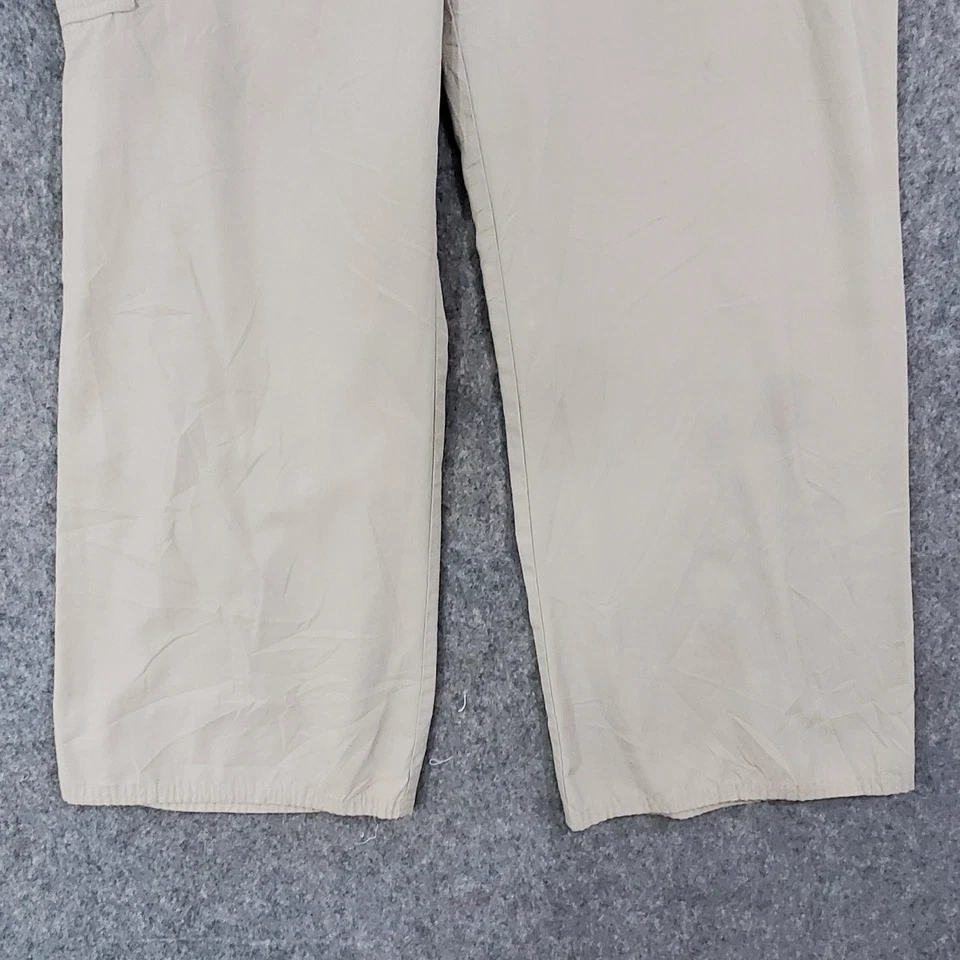SB Scrubs Pants Womens Large Khaki Drawstring Elastic Waist Cargo Medical - Image 3 of 4