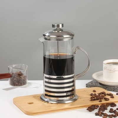 CoffeeFox French Press aus Glas | 1 Liter Pressfilterkanne Desgin Kaffeebereiter