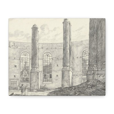 Gerrit Lamberts - Ruïne van de op 18 september 1822 - Canvas Wall Art