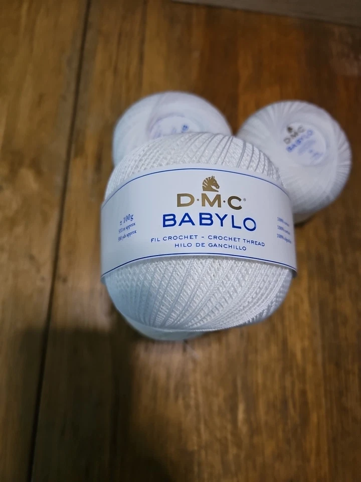 DMC Babylo 3ply Crochet Thread - Blanc - Size 10 - 4 x 100g Balls (400g) - Image 2 of 4