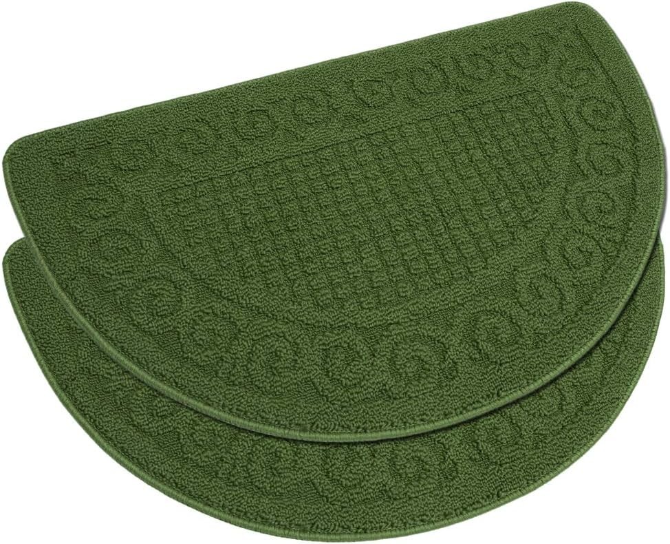 Half Moon Kitchen Rugs 2 Pack 31x19 Non-Slip Mats for Floors