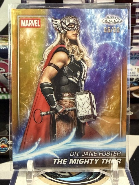 Dr Jane Foster The Mighty Thor 2025 Topps Chrome Marvel Gold /50 #135 TZ