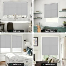 LazBlinds Cordless Cellular Shades No Tools Blackout Dark Grey 44”W x 48"H