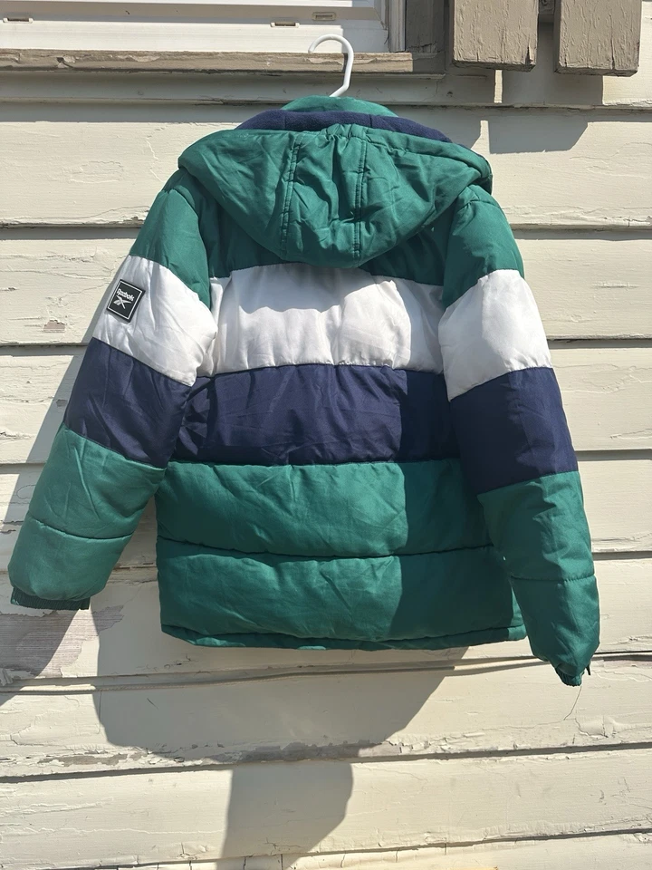 Abrigo Chaqueta Puffer Vintage Reebok Invierno Con Capucha Talla Grande Esquí Snowboard Foto 2 de 4
