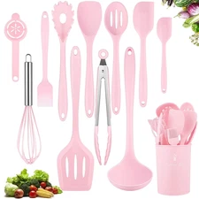 VIVAYO 12 Pcs Silicone Kitchen Utensil Set, Kitchen Cooking Spatula Sets 