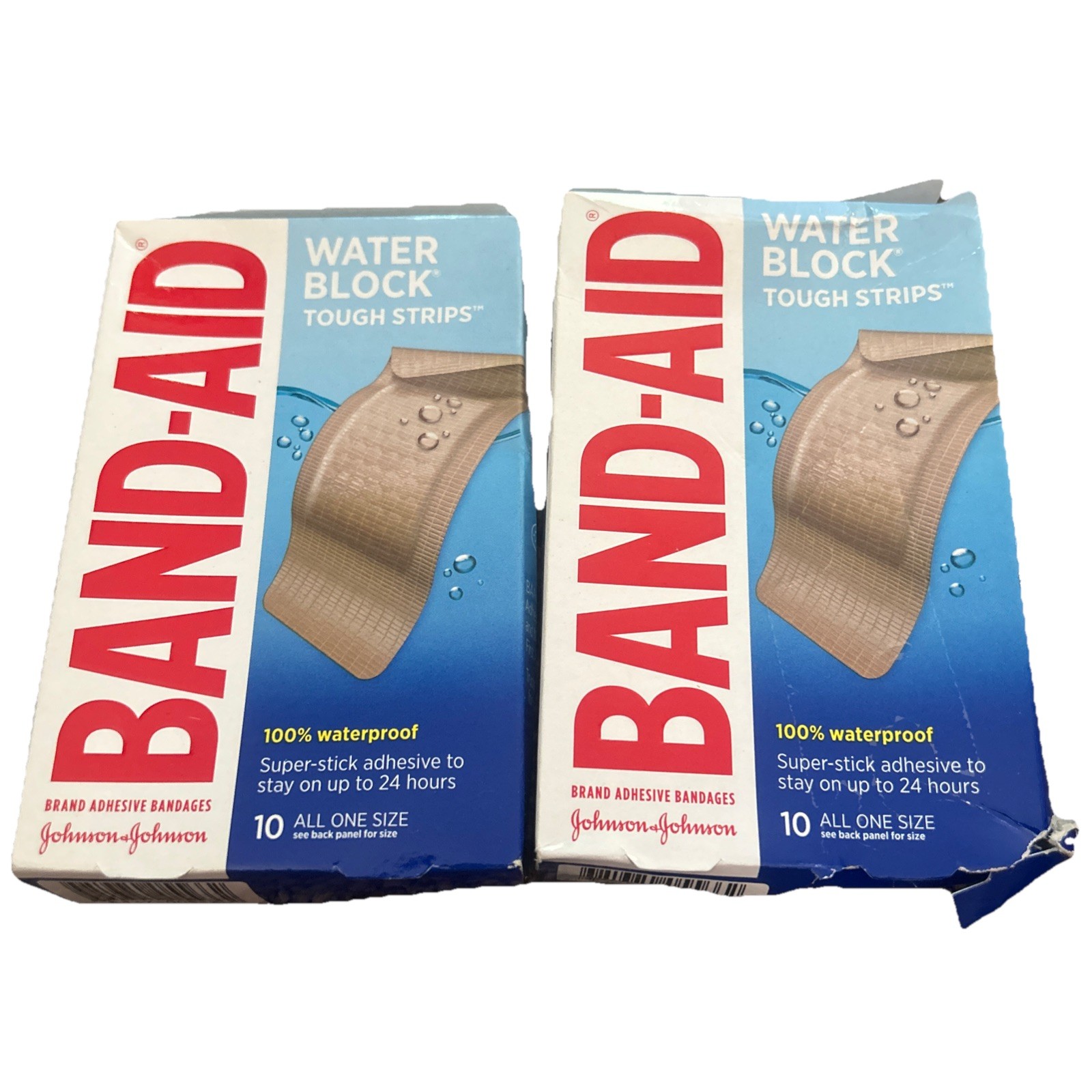Band-Aid Adhesive Bandages, Extra Large Tough-Strips Waterproof - 10ct- 2 Pack!