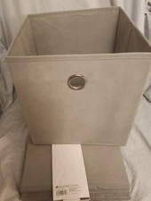 Room Essentials Storage Bins 11" Gray Foldable Cube Organizers 4-Pack