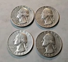 1950 P, 1952 D & 1954 P&D 🔥Washington Quarters-90% Silver-$1 Face 🔥#W25