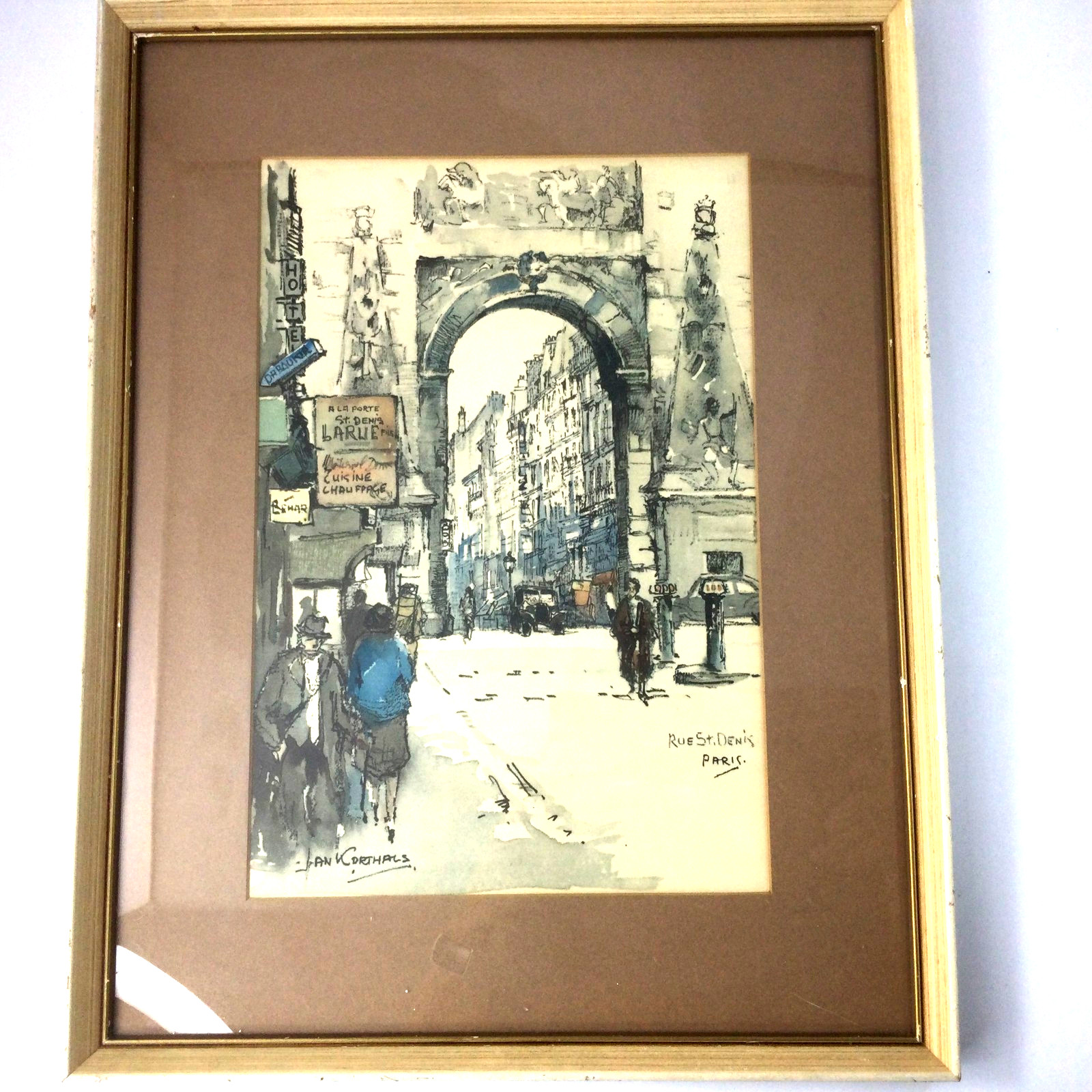 Vintage Jan Korthals Art Print  Lithograph 