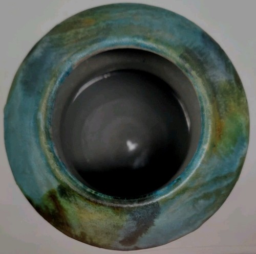 Alvino Bagni Italy Raymor Sea Garden MCM Art Pottery Vase 8.25" X 8" MINT. 176G - Picture 5 of 6