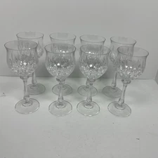 Mikasa Normandy Lead Crystal 7in Wine Goblets - Set of 8